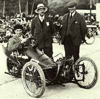 E.B.Ware and his racer